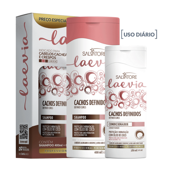Kit Cachos Definidos Sh 400ml + Cd 180ml - Laevia